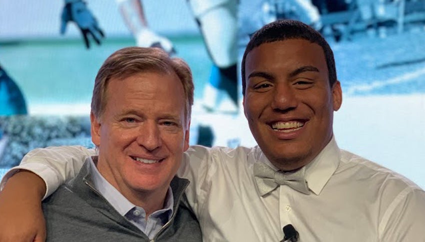 BBBSA Champion and NFL Commissioner Roger Goodell and Little Brother Tyrese